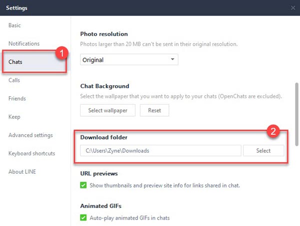 เปลี่ยนที่เก็บไฟล์ที่ Download จากแชทใน Line บน Pc