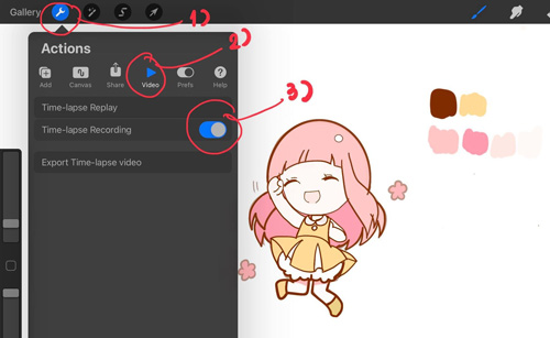 อัดวีดีโอ procreate